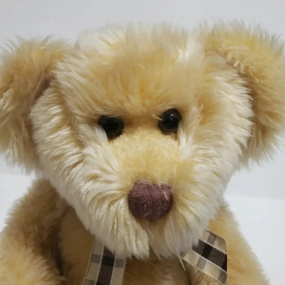 Russ Berrie Kipling Stuffed Plush Teddy  bear,Light brown/Tan. - Picture 5 of 6